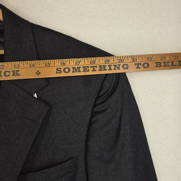 Jos A Bank Blazer Mens Sz 44L Black2 Button Jacket Sport Coat Oxford Wool NWT - Picture 5 of 16